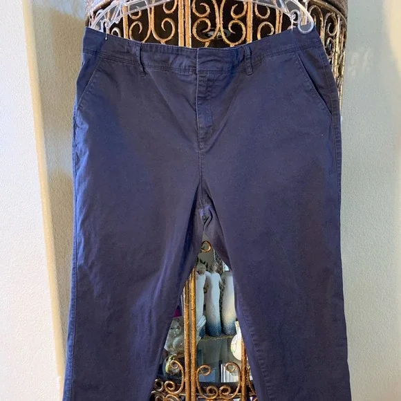 Liz Claiborne City Fit Navy Blue Pants 16 - Picture 1 of 4